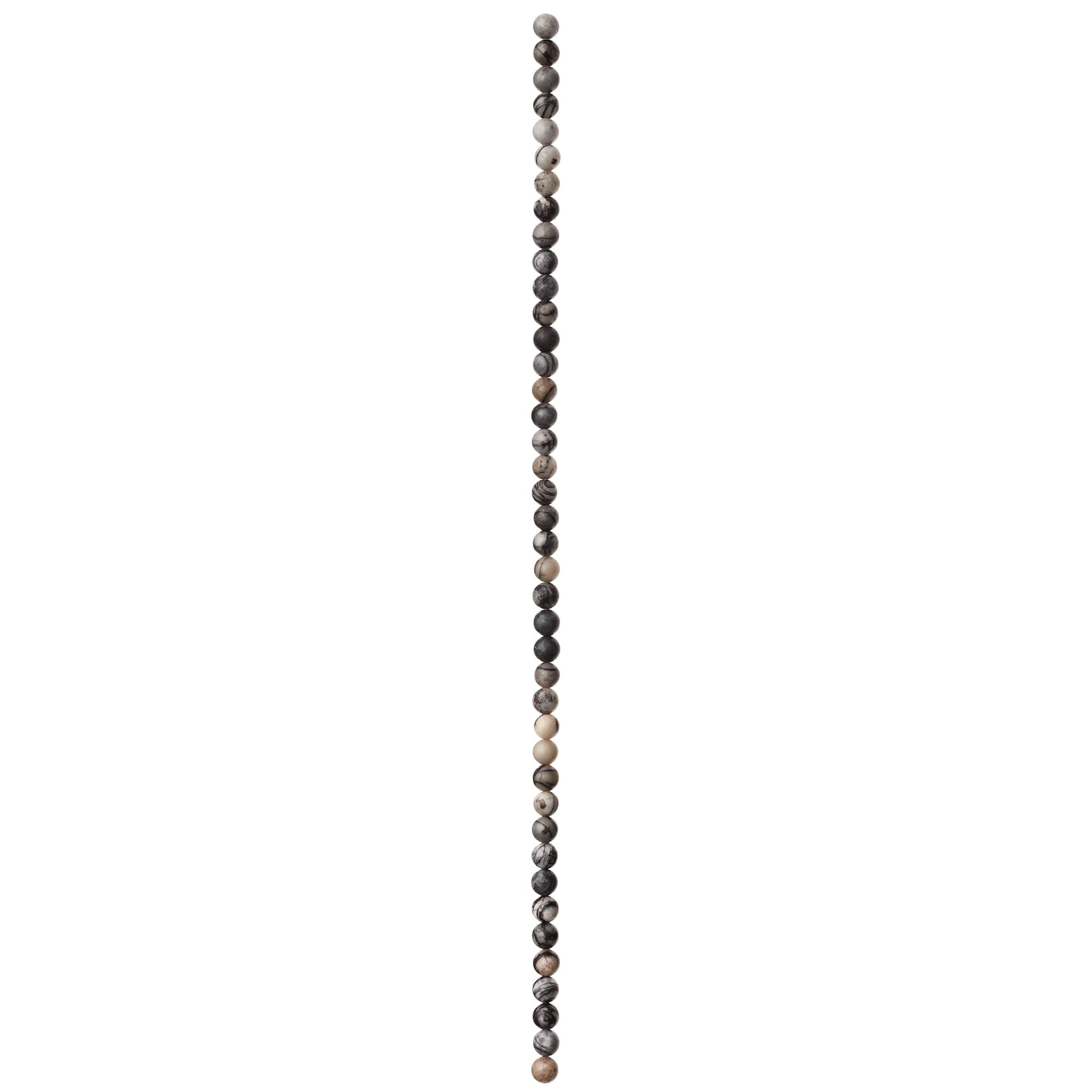 Black Network Stone Rondel by Bead Landing®, 4mm